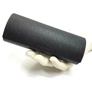 PRADA Brillenetui M Schwarz + Putztuch Hartschalen Sonnenbrillen Box Case Magnet - Bild 1 von 9