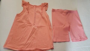 Girls size 12 "Jumping Beans" Flutter Sleeve Tank Top & Ribbed Bike Shorts- EUC - Picture 1 of 7