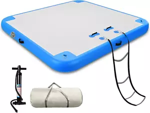 6Ft/8Ft/10Ft/12Ft Schwimmdock Wasserplattform, mehrere Personen aufblasbar schwimmend - Bild 1 von 12