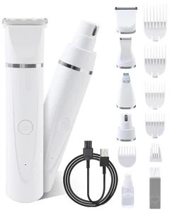 4 in 1 Dog Grooming Kit - Dog Clippers, Rechargeable, Low Noise - Multi-Funct... - Picture 1 of 9
