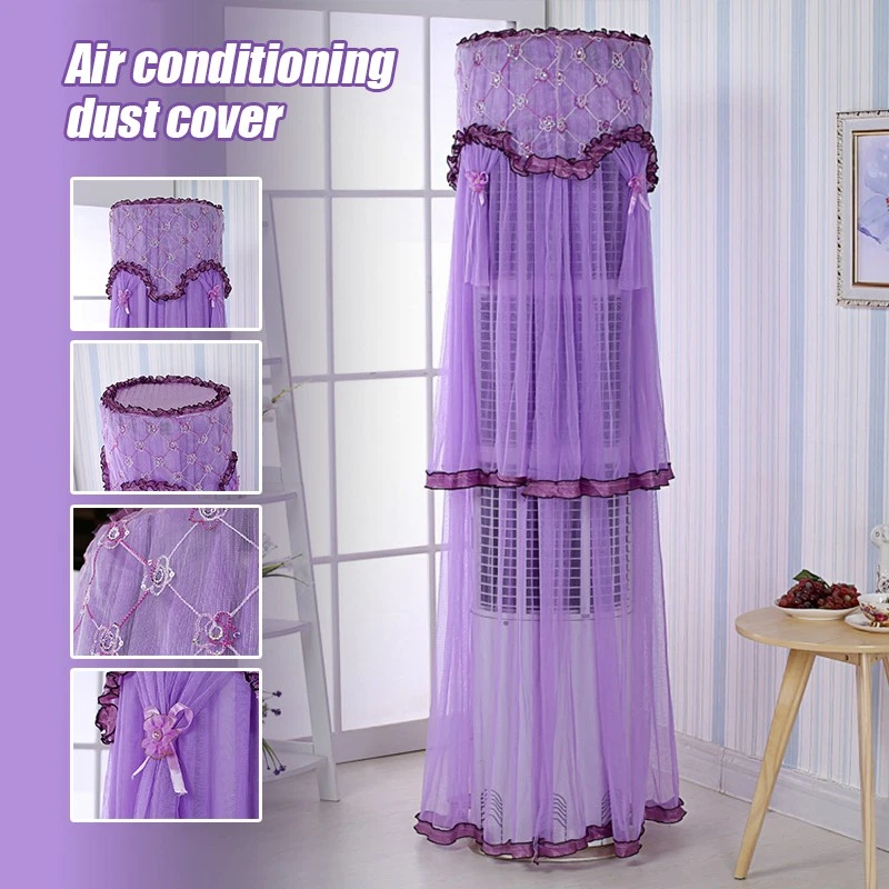 Cubierta cilíndrica para aire acondicionado gabinete de tela de encaje aire acondicionado DustCove. Foto 1 de 4