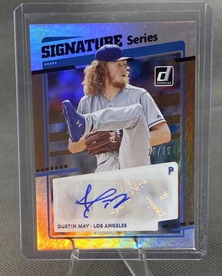 2020 Panini Donruss Signature Series Gold /25 Dustin May #SS-DM Rookie Auto RC - Image 1 of 2