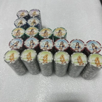 Juego de 500 fichas de bikini para niñas de 11,5 gramos Foto 1 de 4