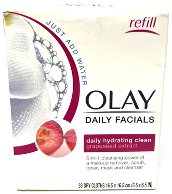 Olay Daily Facials Diario Hidratante Limpieza Limpieza Sellado Repuesto 33 Paños Secos Foto 1 de 3