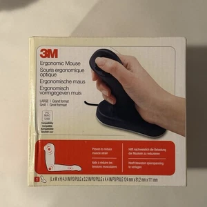 3M Wired Ergonomic Optical Mouse (Large) EM500GPL-NEW IN Box UNOPENED PC/MAC - Picture 1 of 5