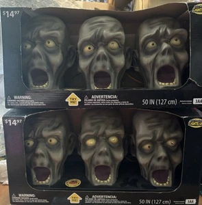 Halloween 2 juegos de 3 cabezas ojos destellan y hace ruidos aterradores - Imagen 1 de 9
