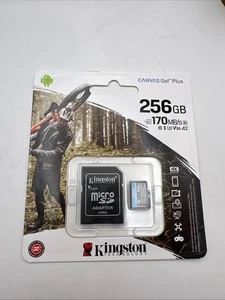 Kingston Micro SD Card Canvas GO + Memory 64GB 128GB 256GB Class 10 TF V30 Fc1 - Picture 1 of 2