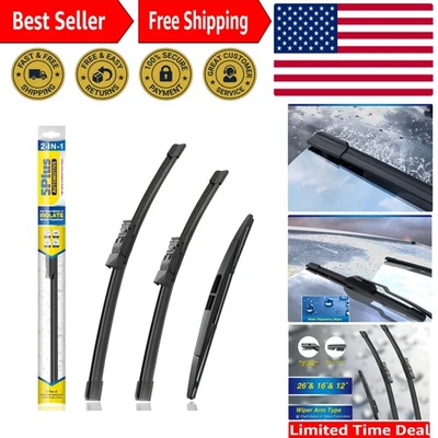 Quiet & Efficient Silicone Wiper Blades for 2017-2023 Subaru Crosstrek/Impreza Foto 1 de 4