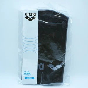 Arena Adult Swim Cap – Black Silicone – Waterproof Training Hat – New & Sealed - Picture 1 of 6