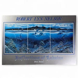Vintage 1986 Kunstdruck "Reflections Of Lahaina" von Robert Lyn Nelson ~ Maui, Hawaii - Bild 1 von 10