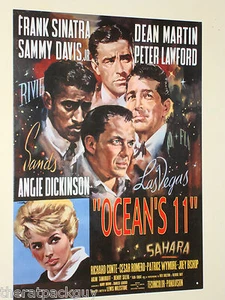 Letrero de metal OCEAN'S 11 - alrededor de 1997 - artículo raro El paquete de ratas - Sinatra - Dean Martin - Imagen 1 de 1