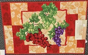 TAPPETO CUCINA STAMPATO (schienale antiscivolo) (18" x 28") UVA, VITE Soho - Foto 1 di 6