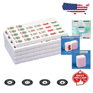 Versatile American Mahjong Game Set - 174 Magnetic Tiles with English Manuals - Picture 1 of 10
