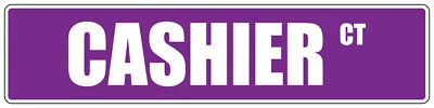 Purple Aluminum Weatherproof Road Street Signs Cashier Home Decor Wall - Image 1 of 4