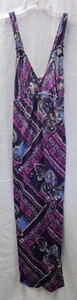 Three Pink Hearts Maxi Dress Paisley Print Sleeveless Women's Size Large/XLarge - Picture 1 of 3