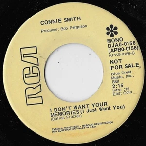 I Don't Want Your Memories / Everybody Loves Somebody / Connie Smith EX - Picture 1 of 2