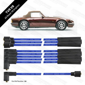 TVR V8 8mm Double Silicone Performance HT Leads in Blue TVR Rover V8 etc - Picture 1 of 6