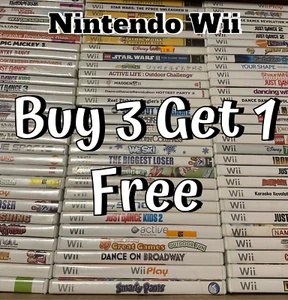 Buy 3 Get 1 FREE📦- Nintendo Wii Games - Used Video Game Lot - Picture 1 of 2