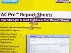 S080356GB Advanced Engineering  AC-PRO Pipe Strength/Tightness Reports 50 Sheet