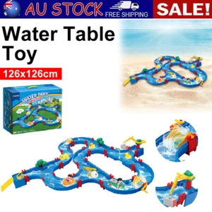 Water Table Toy 90Pcs DIY Table Water Park Play Set Beach Toy Pool for Kids AU - Picture 1 of 4