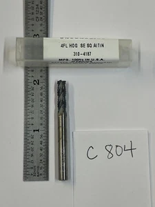 NEW HTC 3/16" DIAMETER CARBIDE ENDMILL. ROUGHING. 310-4187. 4 FL. 5/8" LOC-C804 - Picture 1 of 4