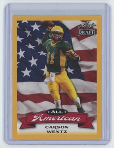 2016 Leaf Draft All American Carson Wentz Rookie . North Dakota State Bison