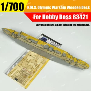 1/700 R.M.S. Olympic Warship Wooden Deck+Masking Sheet Kit for Hobby Boss 83421 - Picture 1 of 6