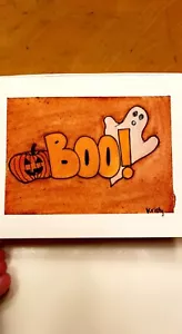 Original Holiday Greeting Card Hand Painted By Kristy SKA Cards NOT PRINTS - Picture 1 of 5