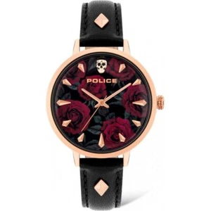 Police Black Leather Watch - Picture 1 of 2