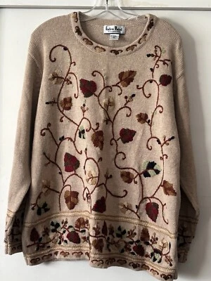 Suéter De Colección Extra Point ByReferencePoint Bordado Otoño Mujer Algodón Marrón 2X Foto 1 de 4