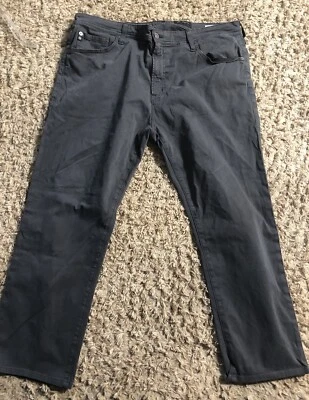 Pantalones de mezclilla AG Adriano Goldschmied para hombre 40 X 34 negros The Everett ajustados rectos (F22) Foto 1 de 4