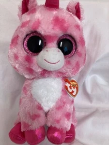 Ty Beanie Boos ❤️ SUGAR PIE PINK UNICORN 9" MEDIUM Plush NEW MWMT's - Picture 1 of 1