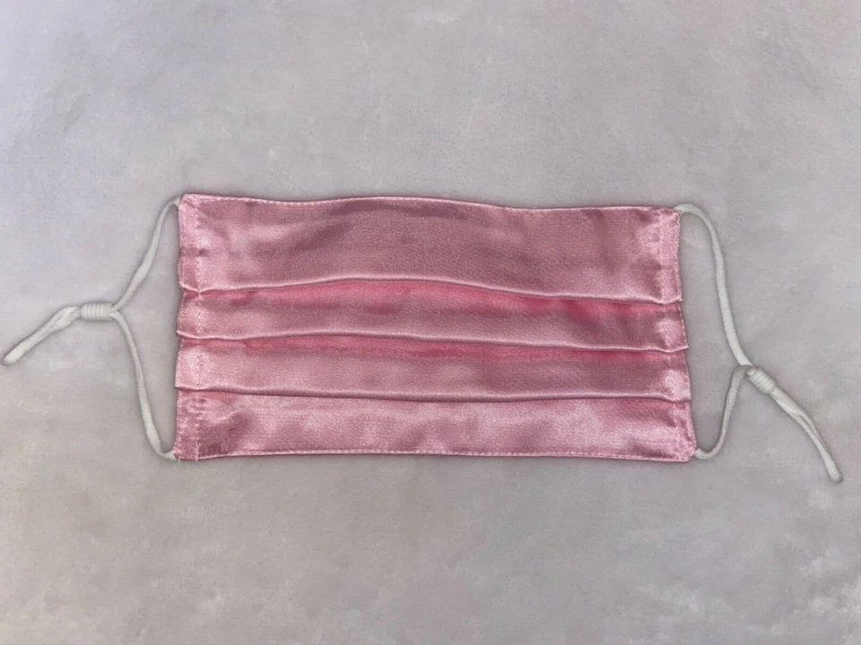 Silk face mask nose wire adjustable washable reusable - Image 1 of 1
