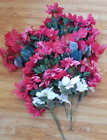 Poinsettias fleuriste de Noël 12 bouquets artisanat décoration intérieure 2 blanc 10 rouge neuf