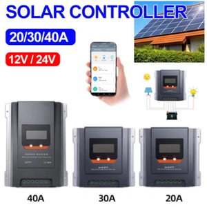 20A 30A 40A MPPT Solarladeregler 12V/24V Solarbatterie Regler - Bild 1 von 27