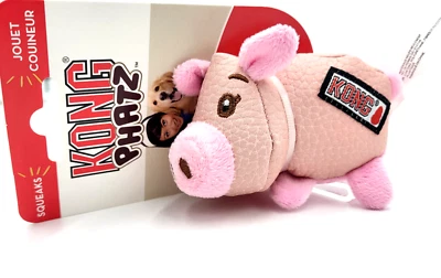 KONG Phatz Pig X-Small Squeaky Toss & Chew Dog Play Toy - Image 1 of 4