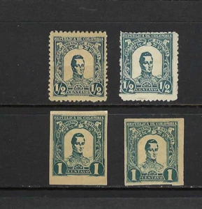 'ESTADO ANTIOQUIA'.- GENERAL JOSE MARIA CORDOBA.- Perf.- Imperf.- COLOMBIA {4} - Imagen 1 de 2