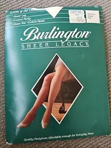 Vintage Burlington transparente Legacy Qualität Strumpfhose Medium schwarz Bauch- & Hüftkontrolle  - Bild 1 von 5