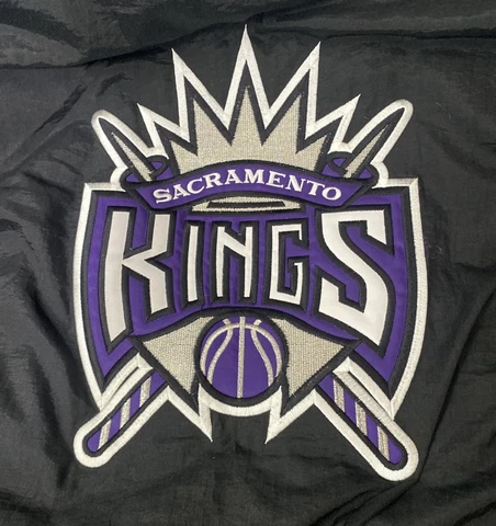 Vtg Rare NBA Sacramento Kings Starter Parka Full Zip Jacket Hood XXL Puffer Coat Cover
