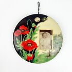 Antique Celluloid Photograph Medallion Cruver Mfg Male Baby Hand Colored 6” Wall