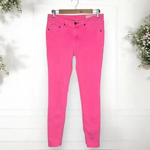 RAG & BONE Hot Pink Modal Pants Leggings PFD Mid Rise Skinny Stretch Barbie 29 - Picture 1 of 9