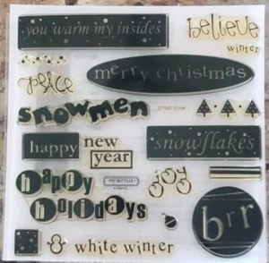 Close To My Heart Winter Clear Acrylic Stamps D1040 - Picture 1 of 2