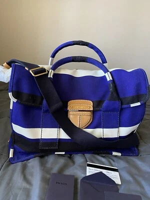 Prada Canapa через плечо двусторонняя сумка с короткими ручками новый с Ярлыками - Изображение 1 из 4