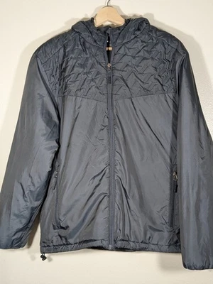 New Balance Softshell Hooded Full Zip Puffer Jacket Men's S Black Active - Image 1 of 4