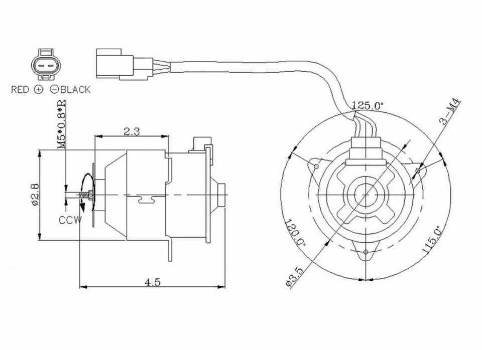 冷凝器冷却风扇电机适用于 00-01 丰田凯美瑞 L4 TO3116107 16363-74370 — 第 1/1 张图片