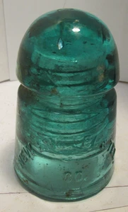vintage insulator green New England Tel & Tel Co no drip edge - Picture 1 of 1