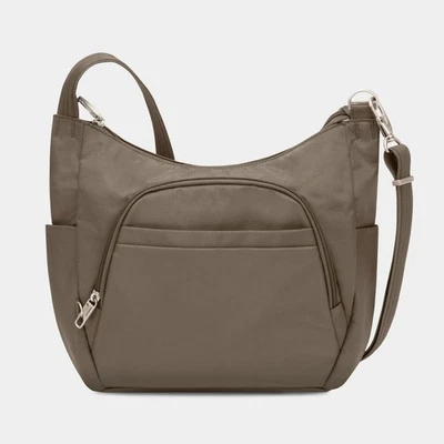 Travelon Anti-Theft Classic Crossbody Bucket Bag Nutmeg - 42757-761, Nutmeg - Image 1 of 4