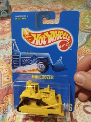 1991 Hot Wheels Bulldozer Collector No. 146 Blue Card Great card--Brand NEW - Image 1 of 3
