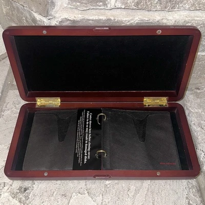 Near Mint Atlantic 40-Disc DVD/CD Holder Wood Wooden Magnetic Case Vintage - Image 1 of 4