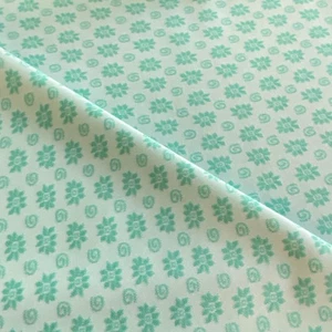 2 YD 1970s Novelty Double Knit Polyester Fabric Mint Green - Picture 1 of 4